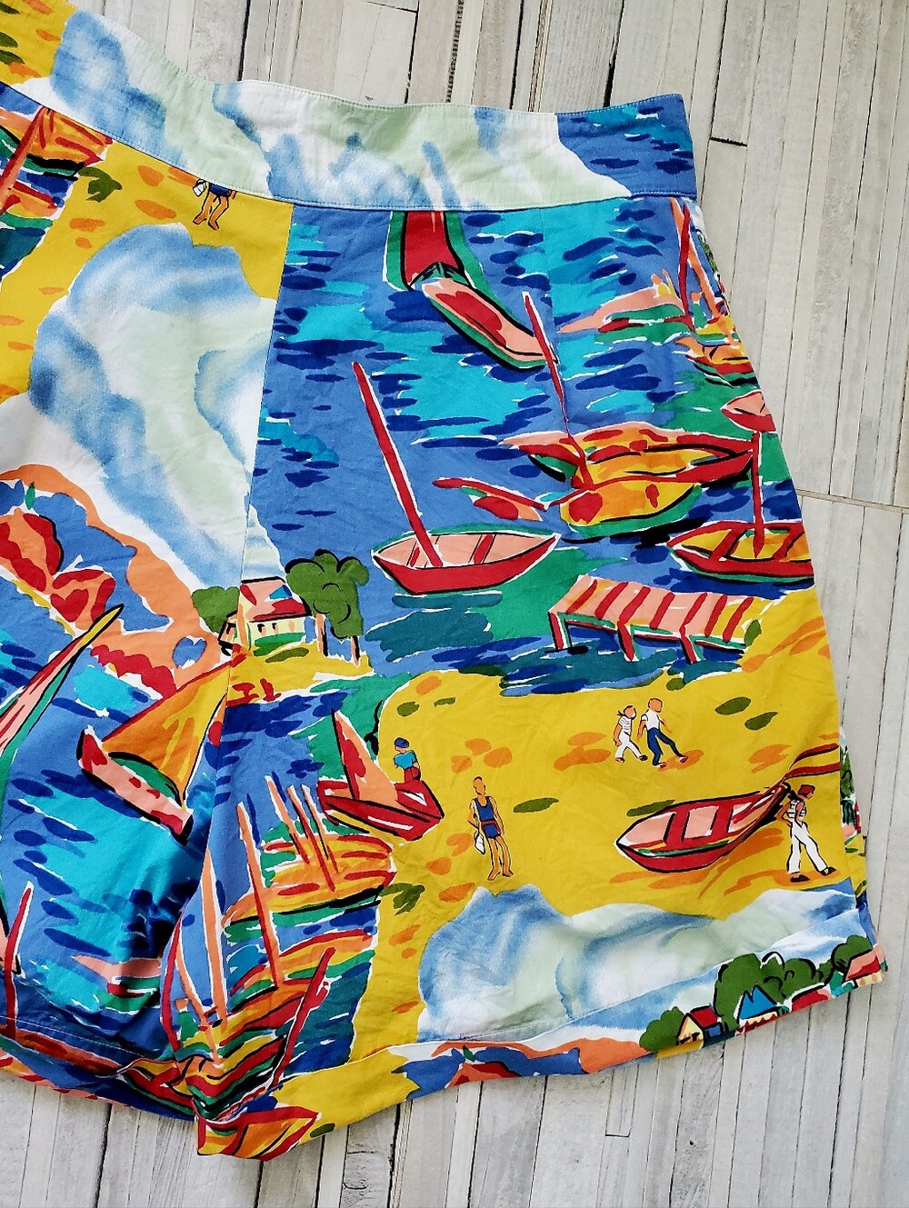 Ralph Lauren Vintage Beach Boat Ski Bear Stadium Shorts Women's Size 10 - Picture 3 of 9